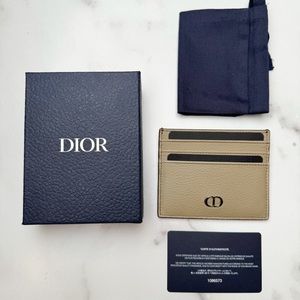 New Dior Card Holder in Beige
